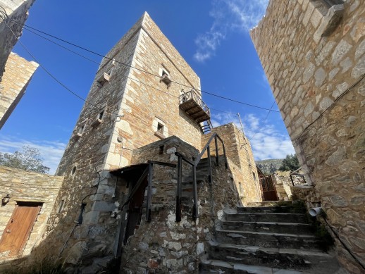 Peloponnese, prefecture of Laconia, Mani, Vathia village, traditional tower, for sale